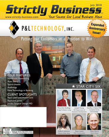 Strictly Business July cover, P&L Technologies.