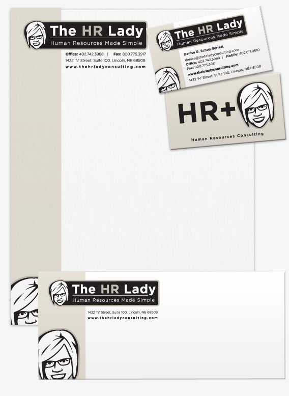 The HR Lady Identity Pieces.