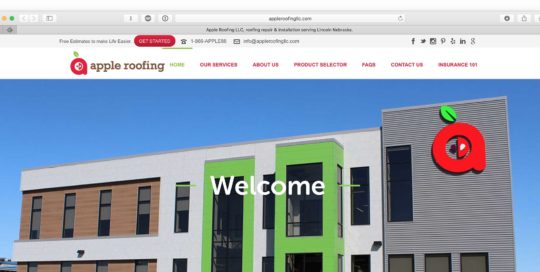 Apple Roofing Web Design 2