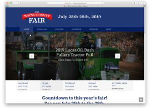 Wayne Nebraska County Fair Website Design