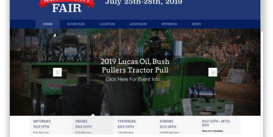 Wayne Nebraska County Fair Website Design